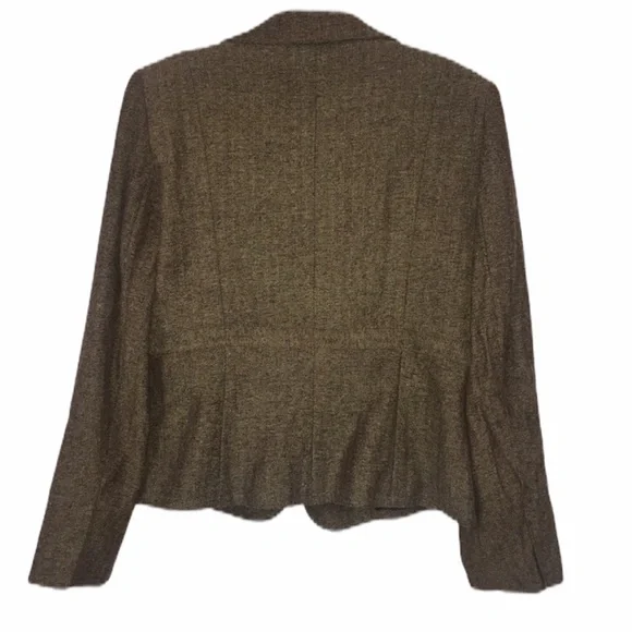 Vintage Spiegel Cropped Blazer Brown Tweed 6 - Picture 4 of 13
